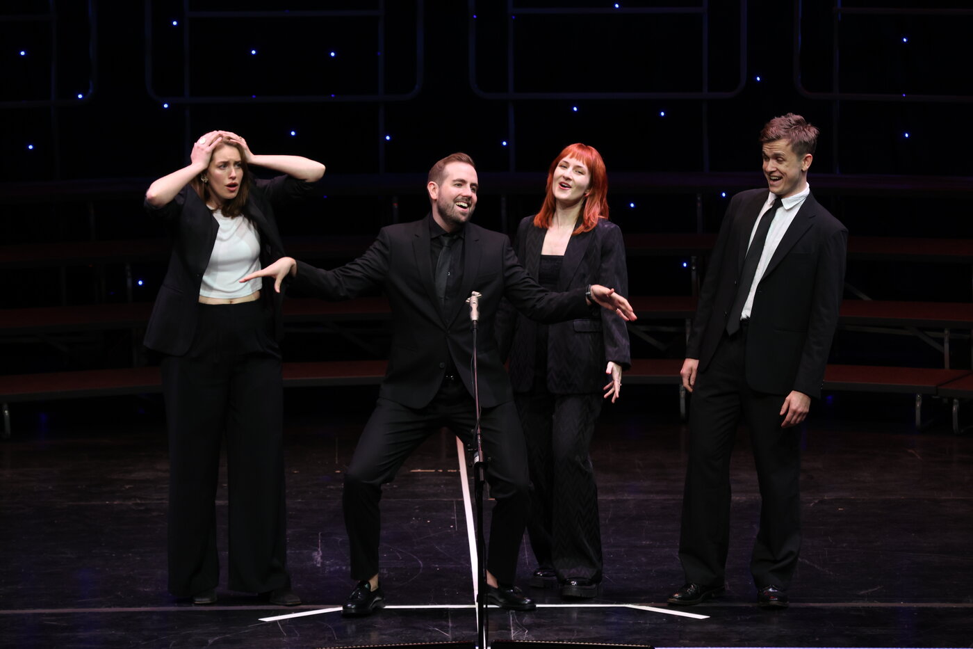 Flat Mates Quartet performing on stage